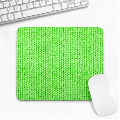 Knitted Wool Neon Green Large Mousepads by snowwhitegirl