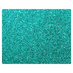 Aqua Glitter Double Sided Flano Blanket (medium)  by snowwhitegirl