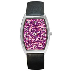 Pink Camo Barrel Style Metal Watch by snowwhitegirl