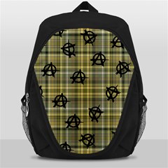 Yellow Plaid Anarchy Backpack Bag by snowwhitegirl