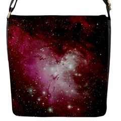 Nebula Red Flap Closure Messenger Bag (s) by snowwhitegirl