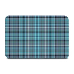 Teal Plaid Plate Mats by snowwhitegirl