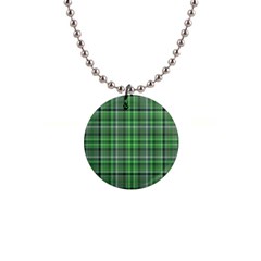 Green Plaid Button Necklaces by snowwhitegirl