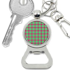 Pink Green Plaid Bottle Opener Key Chains by snowwhitegirl