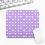 Hearts Dots Purple Large Mousepads Front