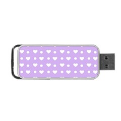 Hearts Dots Purple Portable Usb Flash (two Sides) by snowwhitegirl