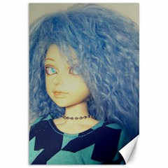 Blue Hair Boy Canvas 12  X 18   by snowwhitegirl