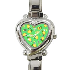 Lemons And Limes Heart Italian Charm Watch by snowwhitegirl