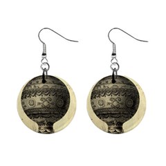 Vintage Air Balloon Mini Button Earrings by snowwhitegirl