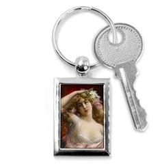 Victorian Lady In Pink Key Chains (rectangle)  by vintage2030