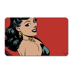 Comic Girl Magnet (rectangular) by vintage2030