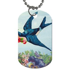 Blue Bird Dog Tag (one Side) by vintage2030