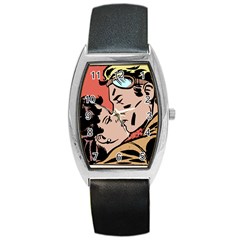 Retrocouplekissing Barrel Style Metal Watch by vintage2030