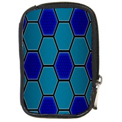 Hexagon Background Geometric Mosaic Compact Camera Leather Case by Sapixe