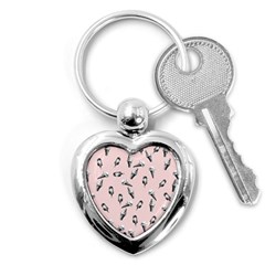 Ice Cream Pattern Key Chains (heart)  by Valentinaart