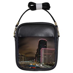 Hong Kong At Night Skyline Girls Sling Bag by Nexatart