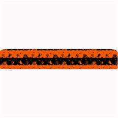 Orange And Black Spooky Halloween Nightmare Stripes Small Bar Mats by PodArtist