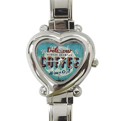 Delicious Coffee Heart Italian Charm Watch by snowwhitegirl