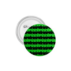 Monster Green And Black Halloween Nightmare Stripes  1 75  Buttons by PodArtist