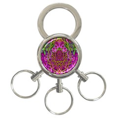 Star Of Freedom Ornate Rainfall In The Tropical Rainforest 3-ring Key Chains by pepitasart