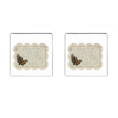 Tag Bird Cufflinks (square) by vintage2030