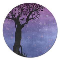 Silhouette 1131861 1920 Magnet 5  (round) by vintage2030