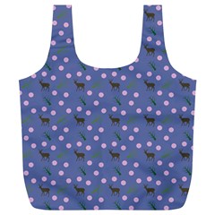 Blue Deer Pattern Full Print Recycle Bag (xl) by snowwhitegirl