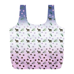 Ombre Deer Pattern Full Print Recycle Bag (l) by snowwhitegirl