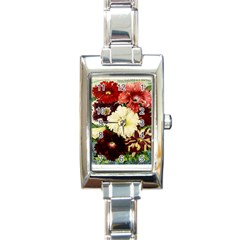 Flowers 1776585 1920 Rectangle Italian Charm Watch by vintage2030