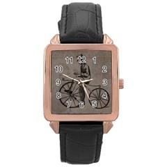 Vintage 1143342 1920 Rose Gold Leather Watch  by vintage2030