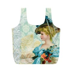 Lady 1112776 1920 Full Print Recycle Bag (m) by vintage2030