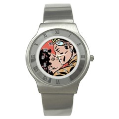 Retrocouplekissing Stainless Steel Watch by vintage2030