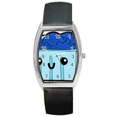 Blue Glitter Ice Cream Carton Barrel Style Metal Watch by snowwhitegirl