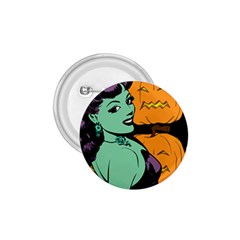 Zombie Retro Girl Black 1 75  Buttons by snowwhitegirl