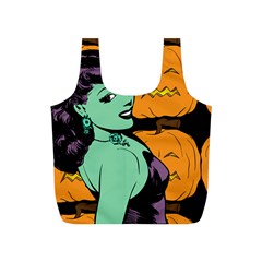 Zombie Retro Girl Black Full Print Recycle Bag (s) by snowwhitegirl