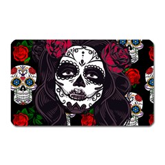 Mexican Skull Lady Magnet (rectangular) by snowwhitegirl