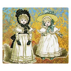 Little Victorian Girls Double Sided Flano Blanket (small)  by snowwhitegirl