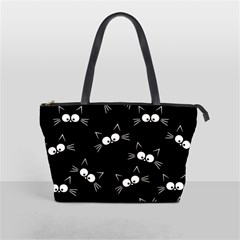 Cute Black Cat Pattern Classic Shoulder Handbag by Valentinaart