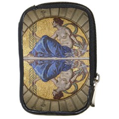 Mosaic Painting Glass Decoration Compact Camera Leather Case by Simbadda