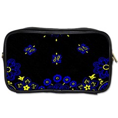 Blue Yellow Bandana Toiletries Bag (one Side) by dressshop