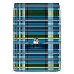 Playing With Plaid Kitten (blue) Pattern Removable Flap Cover (l) by emilyzragz