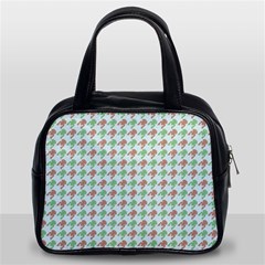 Amphibians Hopping Houndstooth Pattern Classic Handbag (two Sides) by emilyzragz