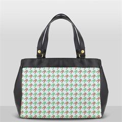 Amphibians Hopping Houndstooth Pattern Oversize Office Handbag by emilyzragz