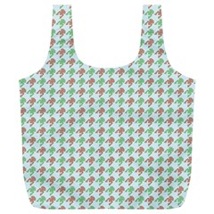 Amphibians Hopping Houndstooth Pattern Full Print Recycle Bag (xl) by emilyzragz