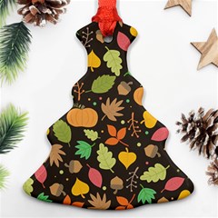 Thanksgiving Pattern Ornament (christmas Tree)  by Valentinaart