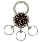 Thanksgiving Turkey pattern 3-Ring Key Chains Front