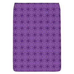 Pattern Spiders Purple And Black Halloween Gothic Modern Removable Flap Cover (l)