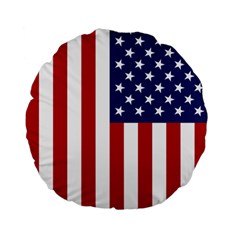 Us Flag Stars And Stripes Maga Standard 15  Premium Flano Round Cushions by snek