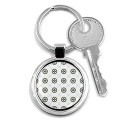 Logo Kekistan Pattern Elegant With Lines On White Background Key Chains (round)  by snek