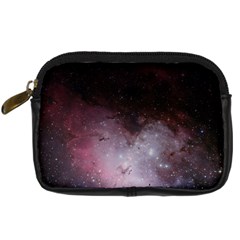 Eagle Nebula Wine Pink And Purple Pastel Stars Astronomy Digital Camera Leather Case by genx